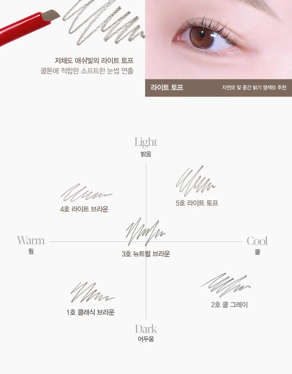 [납작브로우] 에스쁘아 더브로우 이지 쉐이핑 펜슬 5 colors 상세페이지 18